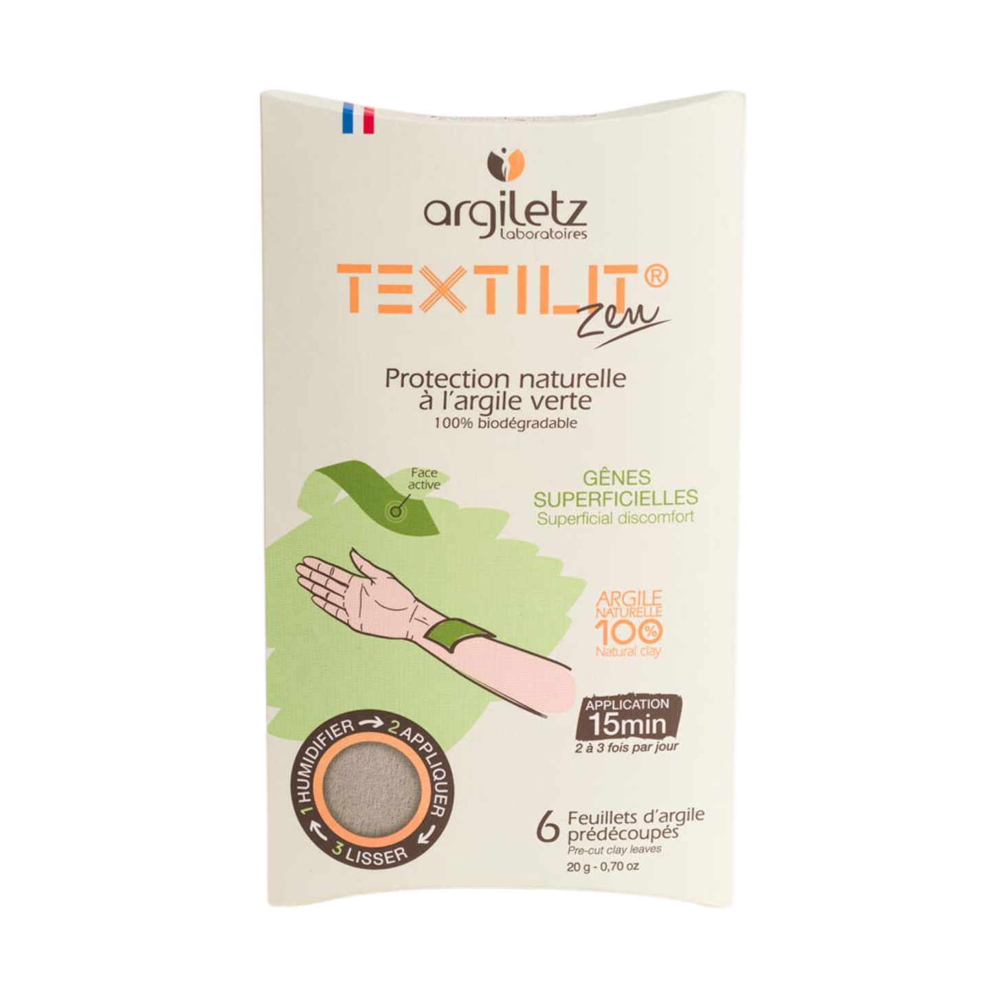 Ready-to-Use Green Clay Sheets - Textilit (6 Sheets)