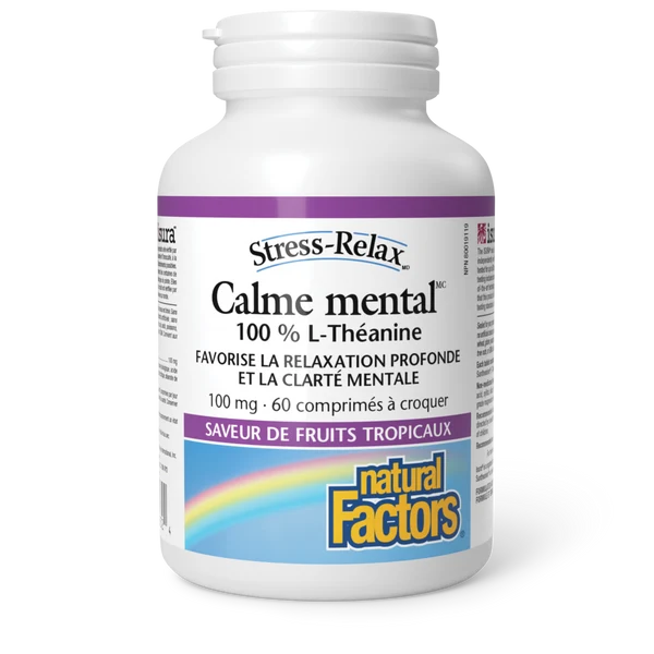 Calme Mental 100mg L-théanine (60 Cos Á Croquer)