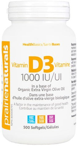 Vitamine D3 1000u (500 Gelules)